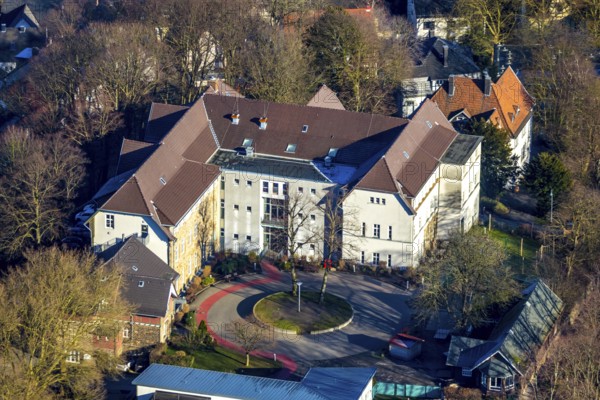 Aerial view, Orthopaedic Clinic Volmarstein, Oberlingen School 2, Hartmannstraße, Volmarstein, Wetter, Ruhr area, North Rhine-Westphalia, Germany