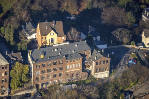 Aerial photograph, BURG F.W.Lüling KG, Heimatverein Wetter, Hegestraße, Volmarstein, Wetter, Ruhr area, North Rhine-Westphalia, Germany