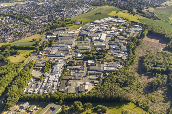 Aerial view, Westerhaar industrial estate, Wickede (Ruhr), North Rhine-Westphalia, Germany