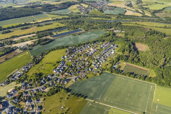 Aerial photo, TuS 1911 Echthausen football ground, Wickede (Ruhr), North Rhine-Westphalia, Germany