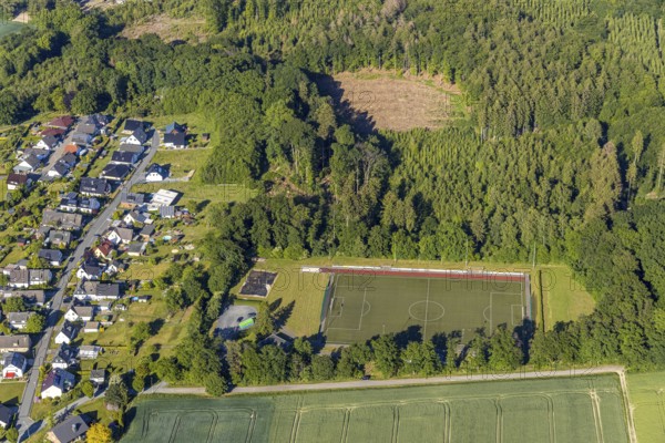 Aerial photo, TuS 1911 Echthausen football ground, Wickede (Ruhr), North Rhine-Westphalia, Germany