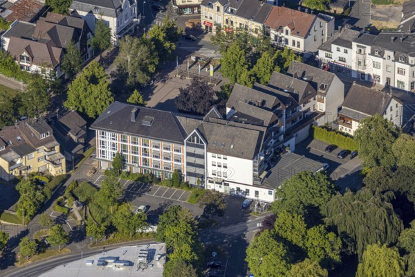 Aerial view, Wickede town hall, Hauptstraße, Wickede (Ruhr), North Rhine-Westphalia, Germany