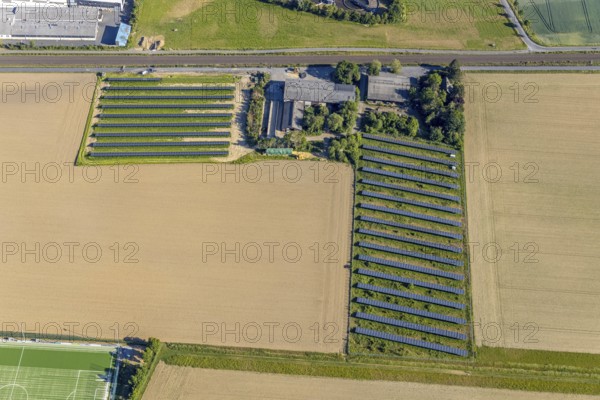 Aerial view, Warmener Weg farm, Wickede (Ruhr), North Rhine-Westphalia, Germany