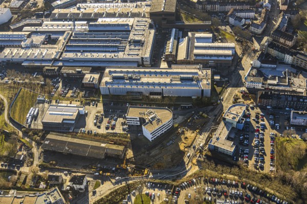 Aerial photo, ZF Industrieantriebe Witten, Pferdebachstraße medical centre, employment agency, Witten-Mitte, Witten, Ennepe-Ruhr district, Ruhr area, North Rhine-Westphalia, Germany