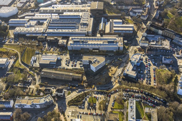 Aerial photo, ZF Industrieantriebe Witten, Pferdebachstraße medical centre, employment agency, Witten-Mitte, Witten, Ennepe-Ruhr district, Ruhr area, North Rhine-Westphalia, Germany