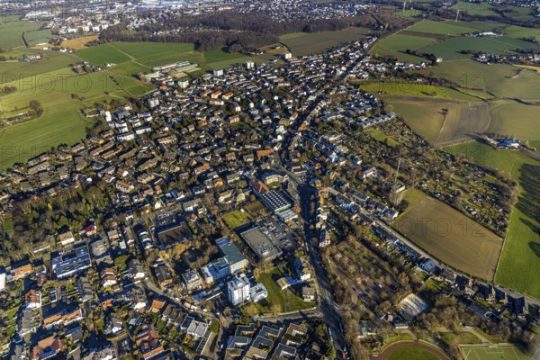 Aerial view, view of Witten-Stockum, construction site of new Helfkamp retirement home, Stockum, Witten, Ennepe-Ruhr district, Ruhr area, North Rhine-Westphalia, Germany
