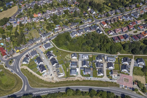 Aerial view, Bommeraner Heide construction site, Witten, Ennepe-Ruhr district, Ruhr area, North Rhine-Westphalia, Germany