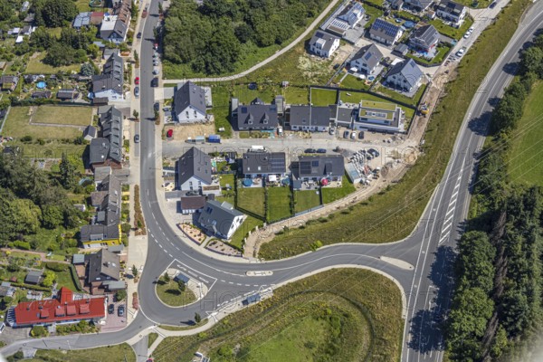 Aerial view, Bommeraner Heide construction site, Witten, Ennepe-Ruhr district, Ruhr area, North Rhine-Westphalia, Germany