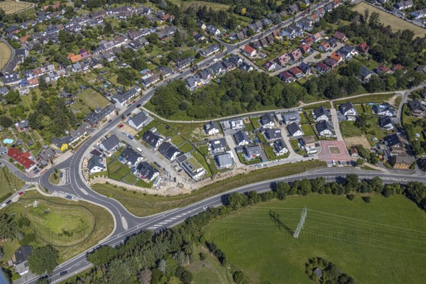 Aerial view, Bommeraner Heide construction site, Witten, Ennepe-Ruhr district, Ruhr area, North Rhine-Westphalia, Germany