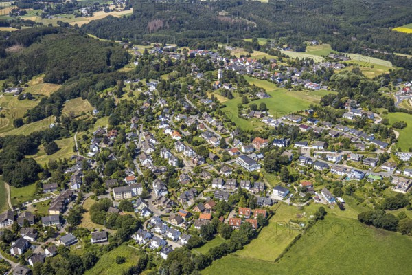 Aerial view, residential area Trienendorfer Straße, Am Wasserturm Bommern, Bommern, Witten, Ennepe-Ruhr-Kreis, Ruhr area, North Rhine-Westphalia, Germany