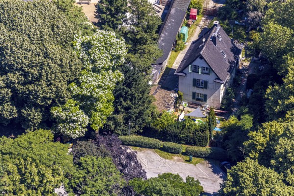Aerial view, excursion destination Hohenstein, Haus am Streichelzoo Hohenstein, Witten, Ennepe-Ruhr-Kreis, Ruhr area, North Rhine-Westphalia, Germany