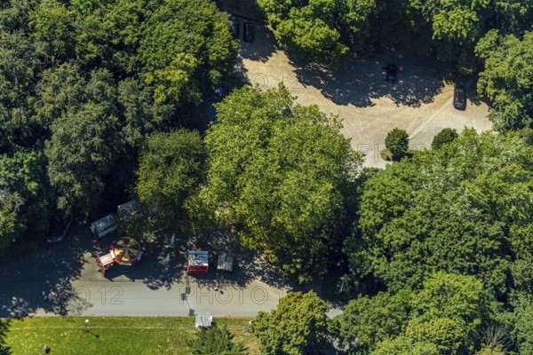 Aerial view, excursion destination Hohenstein, funfair and snack pleasure, Witten, Ennepe-Ruhr district, Ruhr area, North Rhine-Westphalia, Germany