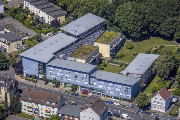 Aerial view, Rigeikenhof assisted living centre, Witten, Ennepe-Ruhr district, Ruhr area, North Rhine-Westphalia, Germany