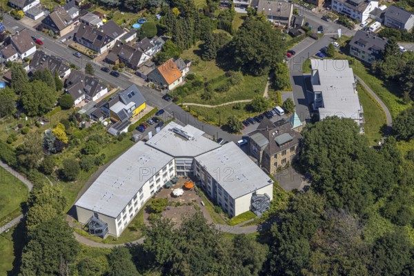 Aerial view, Lutherhaus nursing home, Bommern, Witten, Ennepe-Ruhr district, Ruhr area, North Rhine-Westphalia, Germany