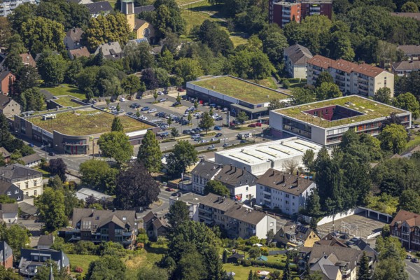 Aerial view, Bommerfelder Ring shopping centre, Witten, Ennepe-Ruhr district, Ruhr area, North Rhine-Westphalia, Germany
