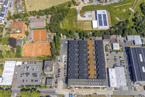 Aerial view, Witten Industry and Technology Park, WITG, Intechlo Building 7, Witten, Ennepe-Ruhr district, Ruhr area, North Rhine-Westphalia, Germany