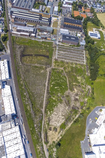 Aerial photograph, Thyssen landfill site, brownfield site Stockumer Straße, Im Rohr, Fredi-Ostermann-Straße, Witten, Ennepe-Ruhr district, Ruhr area, North Rhine-Westphalia, Germany
