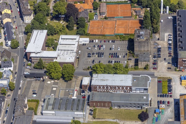 Aerial view, Stockumer Straße industrial estate, Ruhrpumpen, SMS Meer Group, Wittener Industrie und Technologie Park, WITG, Witten, Ennepe-Ruhr-Kreis, Ruhr area, North Rhine-Westphalia, Germany