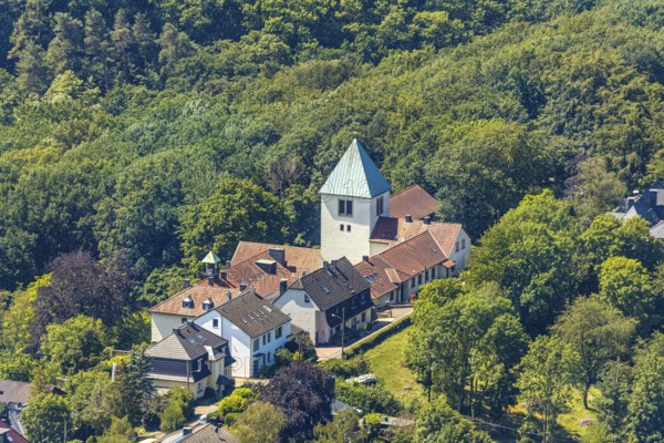 Aerial view, convent of the Carmelite nuns, Witten, Ennepe-Ruhr district, Ruhr area, North Rhine-Westphalia, Germany