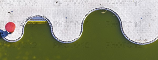 Aerial view, outdoor swimming pool Annen, Witten, Ennepe-Ruhr district, Ruhr area, North Rhine-Westphalia, Germany