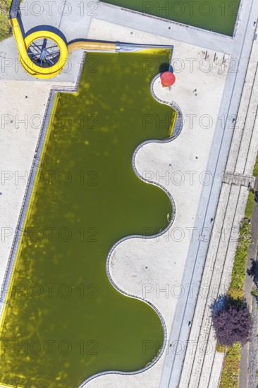 Aerial view, outdoor swimming pool Annen, Witten, Ennepe-Ruhr district, Ruhr area, North Rhine-Westphalia, Germany