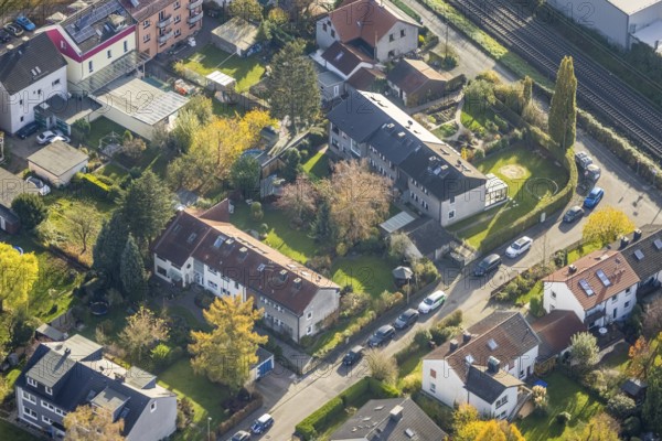 Aerial view, Ziegelstraße residential area, Danziger Straße, Witten, Ruhr area, North Rhine-Westphalia, Germany