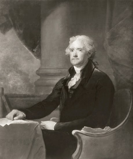Portrait of Thomas Jefferson, 1743 - 1826, third president of the United States and principal author of the Declaration of Independence, digitally optimized
