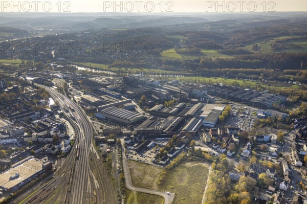 Aerial view, Drei Könige construction site, Deutsche Edelstahlwerke, Witten-Mitte, Witten, Ennepe-Ruhr district, Ruhr area, North Rhine-Westphalia, Germany