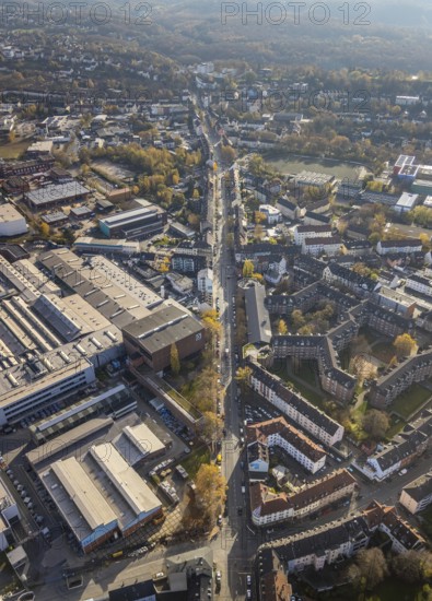 Aerial view, ZF Industrieantriebe Witten GmbH, Ardeystraße, Wittener Werkstadt events, Husemann sports ground, Witten, Ruhr area, North Rhine-Westphalia, Germany