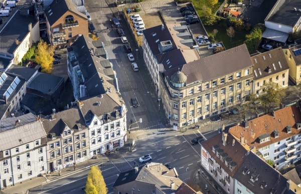 Aerial view, residential building, former administrative building of Mannesmann-Werke, Ardeystraße corner Mannesmannstraße, Witten, Ruhr area, North Rhine-Westphalia, Germany