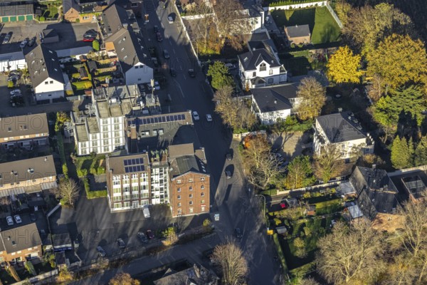 Aerial view, Hotel Dampfmühle, Neukirchen, Neukirchen-Vluyn, Ruhr area, North Rhine-Westphalia, Germany, An der Dampfmühle, DE, Europe, gastronomy, hotel, hotel facilities, hotel business, aerial view, aerial photography, aerial photography, overview, accommodation, bird's eye view, birds-eyes view, overview