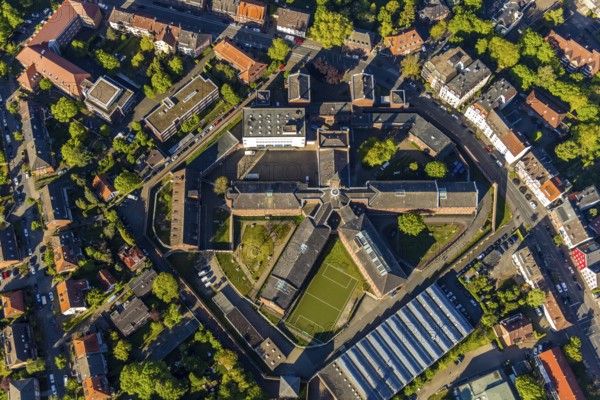 Aerial photograph, Münster prison, Münster, Münsterland, North Rhine-Westphalia, Germany, arrest, DE, Europe, imprisonment, imprisonment sentence, Gartenstraße, prison, detention centre, prison sentence, correctional facility, aerial photograph, aerial photography, aerial photography, overview, custody, bird's-eye view, overview, JVA