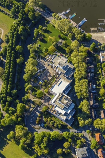 Aerial view, LBS Westdeutsche Landesbausparkasse, Münster, Münsterland, North Rhine-Westphalia, Germany, DE, Europe, commercial location, Himmelreichallee, aerial view, aerial photography, aerial photography, Sparkasse, overview, bird's-eye view, overview