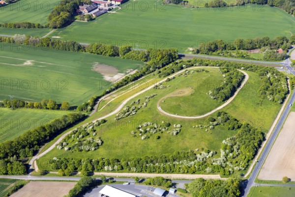 Aerial photograph, central landfill II, Abfallwirtschaftsbetriebe Münster, Münster, Münsterland, North Rhine-Westphalia, Germany, waste storage, DE, landfill, Europe, aerial photograph, aerial photography, aerial photography, overview, bird's-eye view, overview