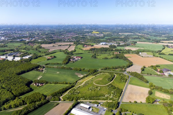 Aerial photograph, central landfill II, Abfallwirtschaftsbetriebe Münster, Münster, Münsterland, North Rhine-Westphalia, Germany, waste storage, DE, landfill, Europe, aerial photograph, aerial photography, aerial photography, overview, bird's-eye view, overview