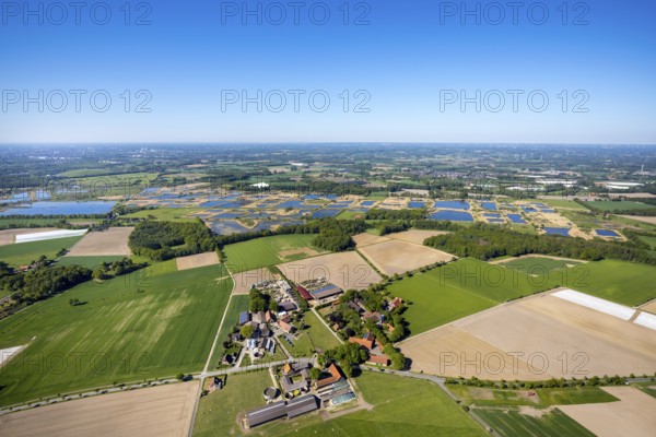 Aerial photograph, nature reserve Rieselfelder Münster, European bird sanctuary, Münster, Münsterland, North Rhine-Westphalia, Germany, DE, Europe, cultural landscape, landscape conservation area, aerial photograph, aerial photography, aerial photography, nature reserve, nature conservation area, overview, environmental protection, bird's eye view, bird sanctuary, birds-eyes view, overview