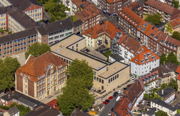 Aerial photo, Überwasserschule, Katthagen 7, Münster, Münsterland, North Rhine-Westphalia, Germany, education, educational institution, DE, Europe, teaching institute, aerial photography, aerial photography, aerial photography, school, overview, bird's-eye view, overview