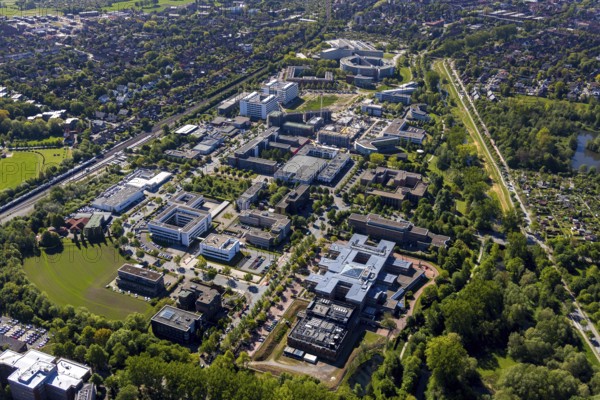 Aerial view, city centre district Zentrum-Nord, construction site residential quarters Anton-Bruchausen-Straße, district government Münster, Münster, Münsterland, North Rhine-Westphalia, Germany, DE, Europe, commercial buildings, property tax, real estate, aerial photograph, aerial photography, aerial photography, overview, administrative location, bird's-eye view, residential complex, living and working, living and life, residential area, residential buildings, residential quarter, housing estate, bird's-eye view, overview