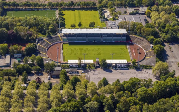 Aerial view, Preußenstadion, SC Preußen 06 e.V. Münster, Münster, Münsterland, North Rhine-Westphalia, Germany, Arena, DE, Europe, football pitch, football stadium, football club, aerial view, aerial photography, aerial photography, sports, sports facilities, sports field, sports venue, stadium, overview, bird's eye view, bird's eye view, overview
