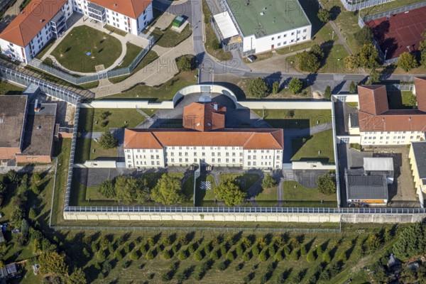 Aerial view, LWL Centre for Forensic Psychiatry Lippstadt, Eickelborn, Lippstadt, Soest district, North Rhine-Westphalia, Germany, Treatment of offenders due to mental illness, DE, Eickelbornstraße, Europe, Specialist clinic, Healthcare, Clinic, clinic grounds, Kreis-Soest-Buch, KreisSoestBuch, aerial view, aerial photography, aerial photography, forensic clinic, medical facility, medical help, overview, bird's-eye view, forensic clinic, overview, medical care