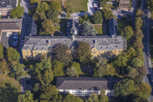 Aerial view, LWL Centre for Forensic Psychiatry Lippstadt, House 36, House 37, Eickelborn, Lippstadt, District of Soest, North Rhine-Westphalia, Germany, Treatment of offenders due to mental illness, DE, Eickelbornstraße, Europe, Specialist clinic, Healthcare, clinic, clinic grounds, Kreis-Soest-Buch, KreisSoestBuch, aerial view, aerial photography, aerial photography, forensic clinic, medical facility, medical help, overview, bird's-eye view, forensic clinic, overview, medical care