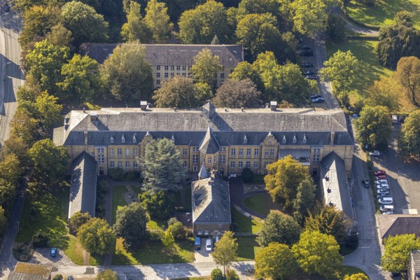 Aerial view, LWL Centre for Forensic Psychiatry Lippstadt, House 36, House 37, Eickelborn, Lippstadt, District of Soest, North Rhine-Westphalia, Germany, Treatment of offenders due to mental illness, DE, Eickelbornstraße, Europe, Specialist clinic, Healthcare, clinic, clinic grounds, Kreis-Soest-Buch, KreisSoestBuch, aerial view, aerial photography, aerial photography, forensic clinic, medical facility, medical help, overview, bird's-eye view, forensic clinic, overview, medical care