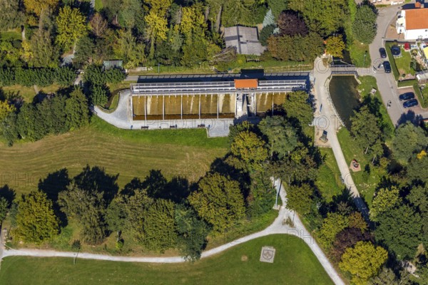 Aerial photograph, Salzkotten salt works in the spa garden, Salzkotten, OWL, Ostwestfalen-Lippe, East Westphalia, North Rhine-Westphalia, Germany, DE, Europe, graduation house, aerial photograph, aerial photography, aerial photography, OWL book, OWL book, overview, bird's-eye view, bird's-eye view, overview