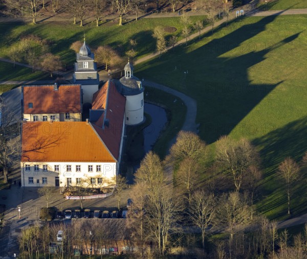 Aerial view, Schloss Martfeld, Schwelm, Ruhr area, North Rhine-Westphalia, Germany, castle, DE, Europe, Haus Martfeld, aerial photograph, aerial photography, aerial photography, museum, castle, castle grounds, castle park, sight, overview, bird's eye view, moat, moated castle, moated castle, birds-eyes view, former manor, overview