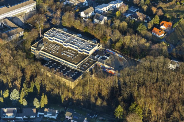Aerial photo, Gemeinschaftsgrundschule Ländchenweg, Schwelm, Ruhr area, North Rhine-Westphalia, Germany, education, educational institution, DE, Europe, primary school, teaching institute, aerial photo, aerial photography, aerial photography, school, overview, bird's-eye view, overview