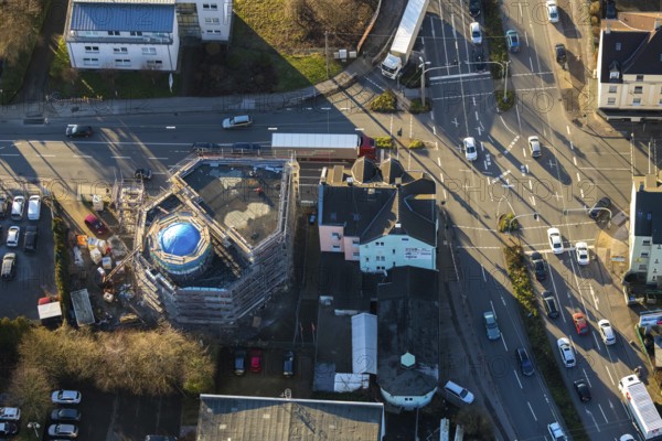 Aerial view, Mosque Deutsch-Türkischer-Verein, Hattinger Straße, Eisenwerkstraße, Schwelm, Ruhr area, North Rhine-Westphalia, Germany, DE, Europe, aerial view, aerial photography, aerial photography, mosque, overview, bird's-eye view, overview