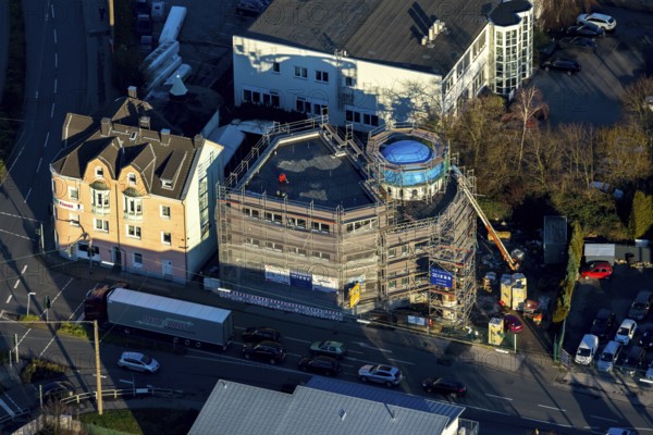 Aerial view, Mosque Deutsch-Türkischer-Verein, Hattinger Straße, Eisenwerkstraße, Schwelm, Ruhr area, North Rhine-Westphalia, Germany, DE, Europe, aerial view, aerial photography, aerial photography, mosque, overview, bird's-eye view, overview
