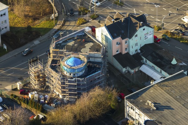 Aerial view, Mosque Deutsch-Türkischer-Verein, Hattinger Straße, Eisenwerkstraße, Schwelm, Ruhr area, North Rhine-Westphalia, Germany, DE, Europe, aerial view, aerial photography, aerial photography, mosque, overview, bird's-eye view, overview