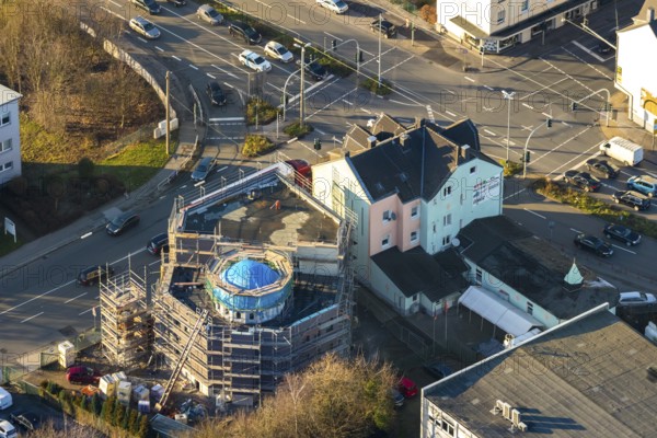 Aerial view, Mosque Deutsch-Türkischer-Verein, Hattinger Straße, Eisenwerkstraße, Schwelm, Ruhr area, North Rhine-Westphalia, Germany, DE, Europe, aerial view, aerial photography, aerial photography, mosque, overview, bird's-eye view, overview