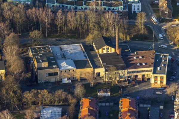 Aerial view, Pass Gummiwerke GmbH Werk 1, Hattinger Straße, Schwelm, Ruhr area, North Rhine-Westphalia, Germany, DE, Europe, industrial area, commercial area, commercial use, industrial facilities, industrial site, aerial photograph, aerial photography, aerial photography, production plants, production halls, overview, bird's-eye view, birds-eyes view, overview
